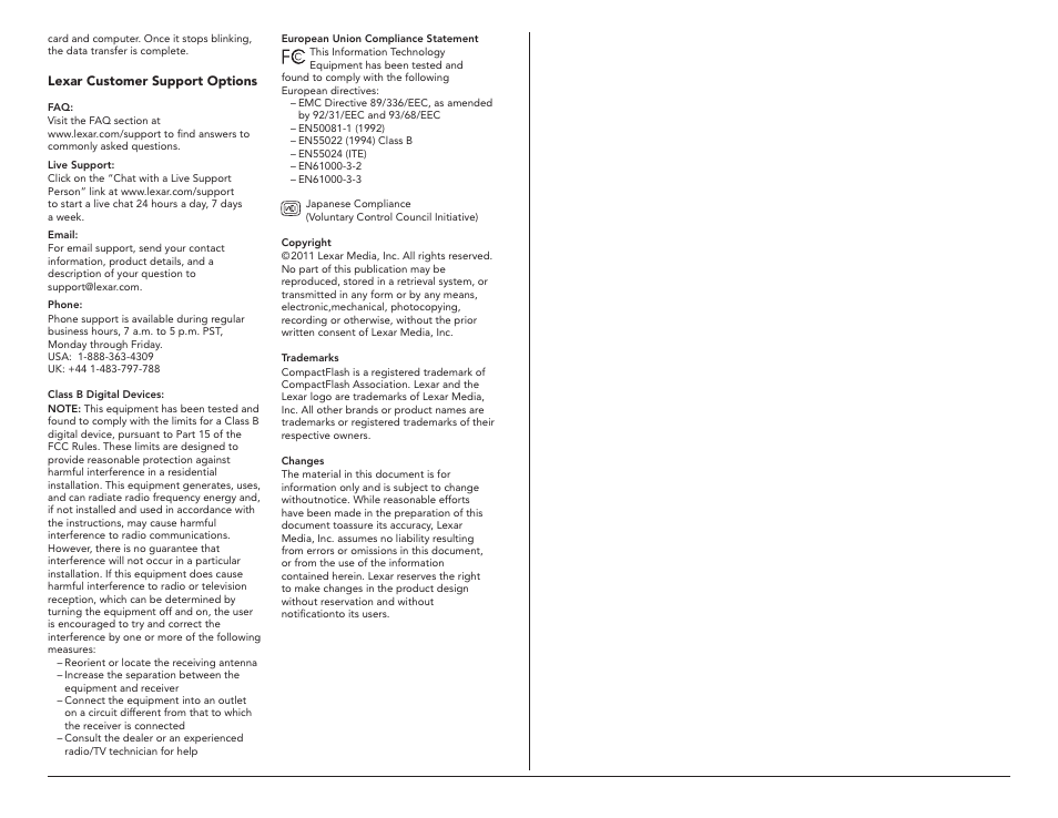 Lexar Professional USB 3.0 Dual-Slot User Manual | Page 2 / 22