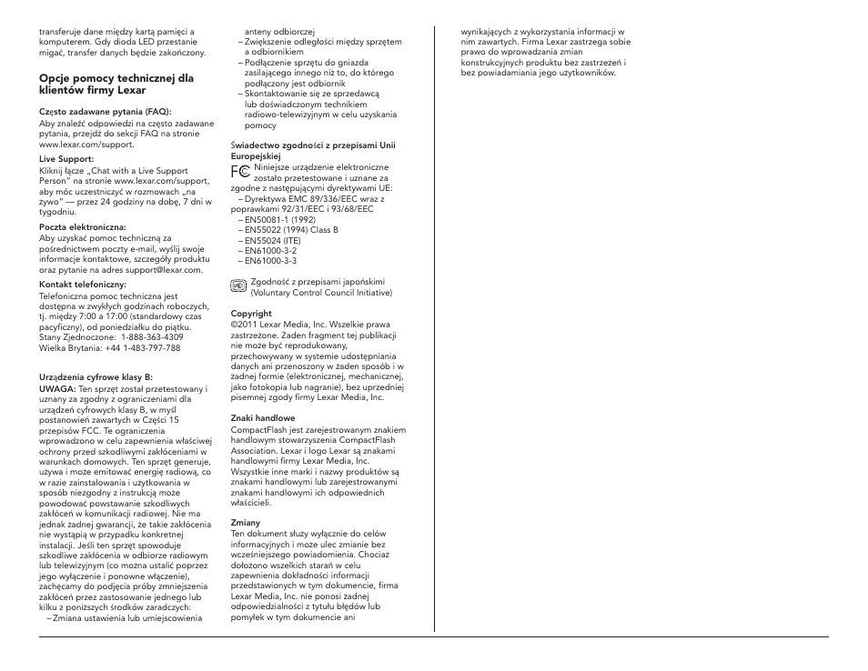 Lexar Professional USB 3.0 Dual-Slot User Manual | Page 20 / 22