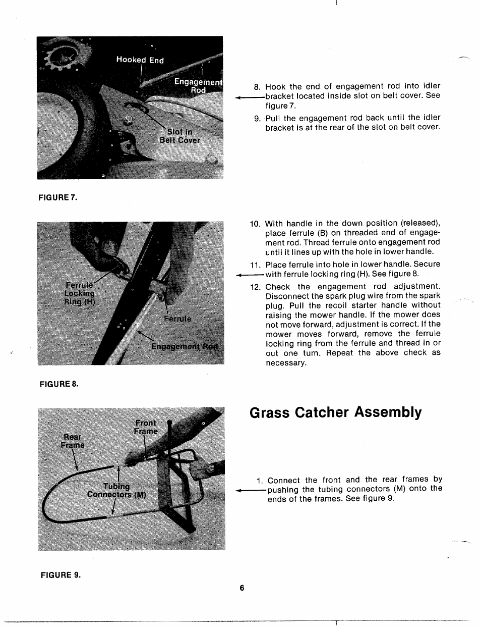 Figures, Grass catcher assembly | Bolens 122-336-120 User Manual | Page 6 / 24