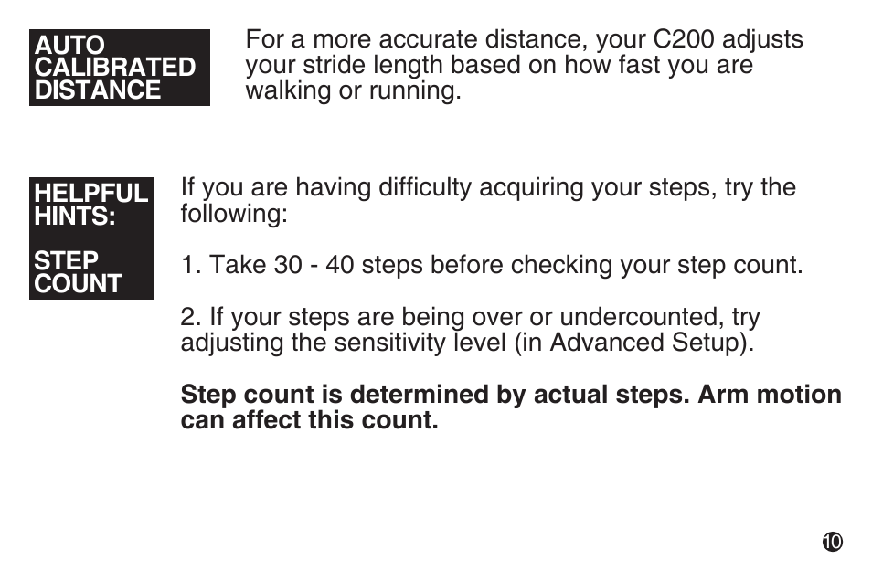 LifeTrak The Core C200 User Manual | Page 11 / 12