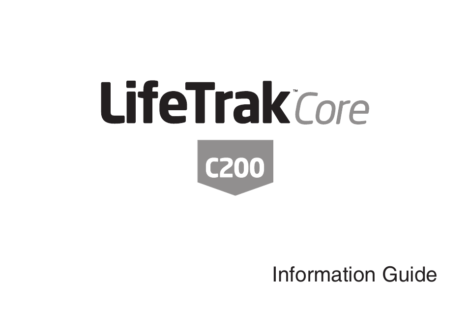 LifeTrak The Core C200 User Manual | 16 pages