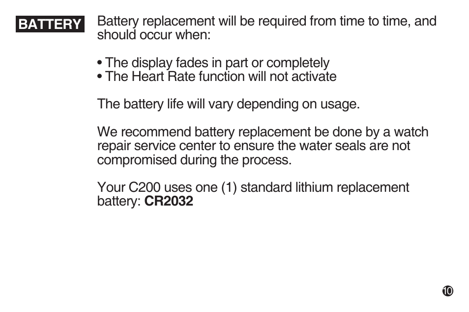 LifeTrak The Core C200 User Manual | Page 11 / 16