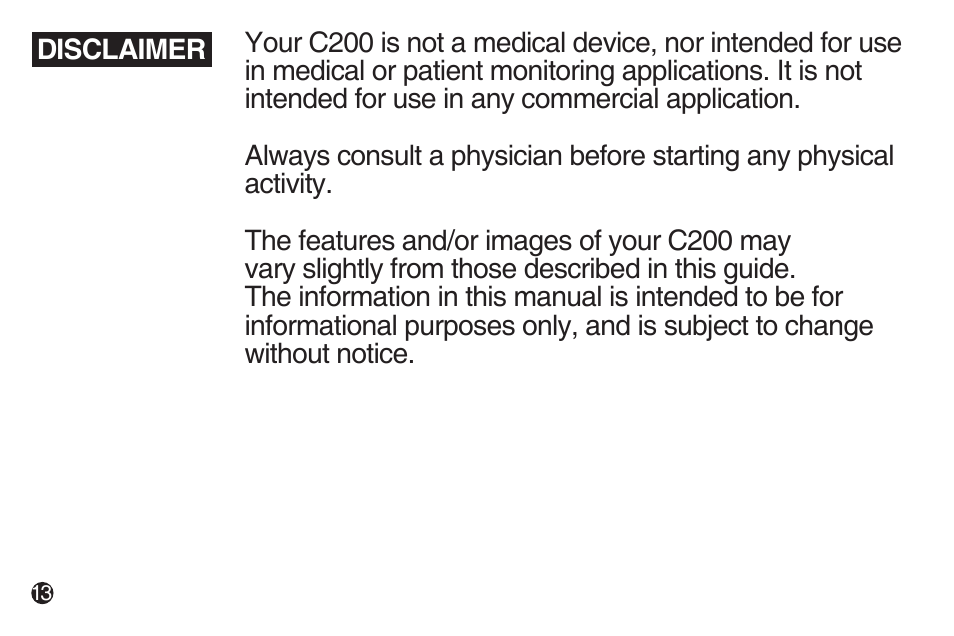 LifeTrak The Core C200 User Manual | Page 14 / 16