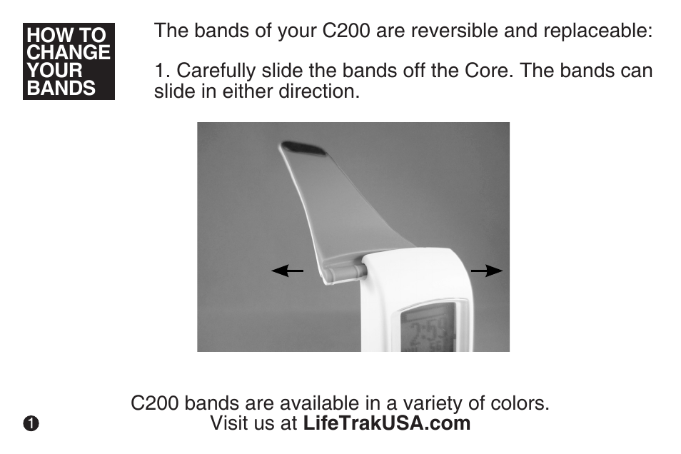 LifeTrak The Core C200 User Manual | Page 2 / 16