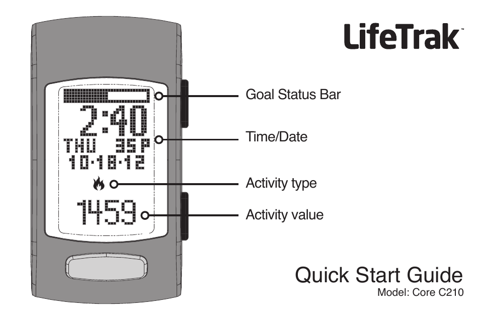 LifeTrak The Core C210 User Manual | 16 pages