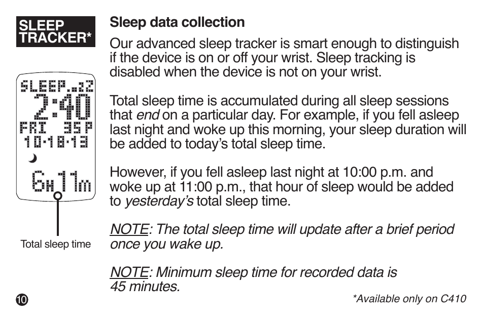 LifeTrak Move C300 User Manual | Page 12 / 20