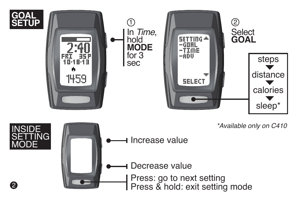LifeTrak Move C300 User Manual | Page 4 / 20