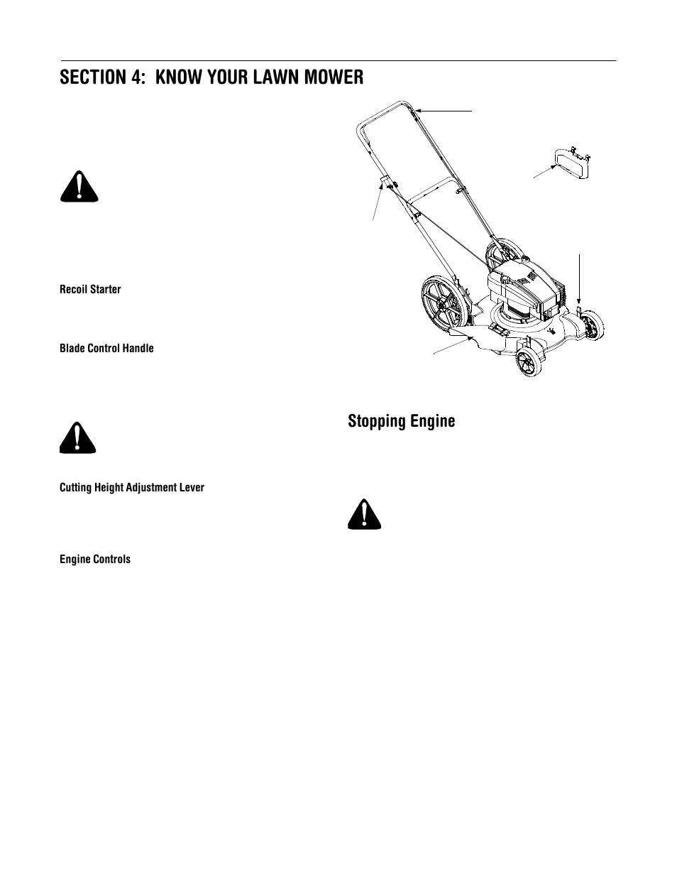 Stopping engine | Bolens 506 User Manual | Page 10 / 20