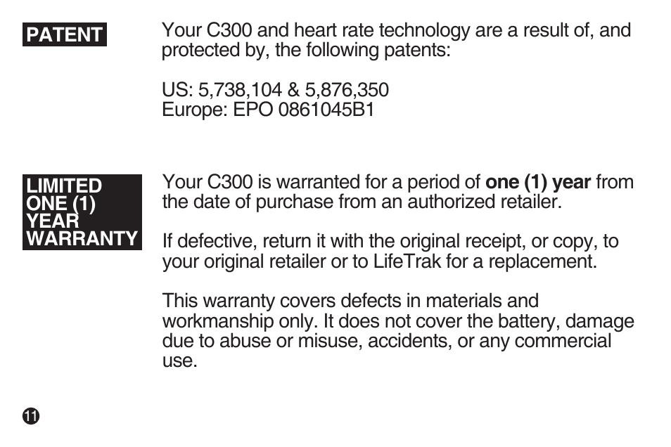 LifeTrak Move C300 User Manual | Page 12 / 16