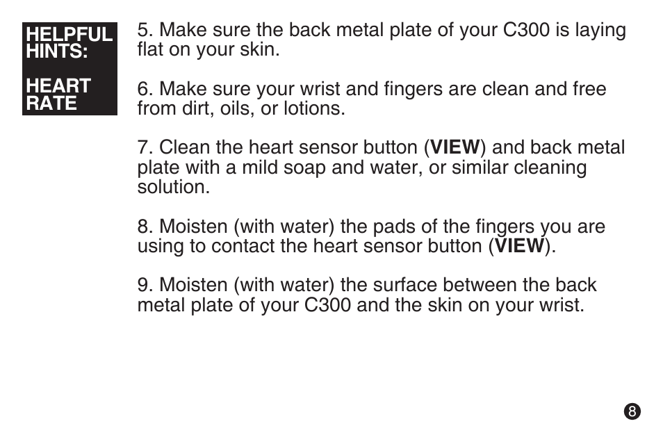 LifeTrak Move C300 User Manual | Page 9 / 16