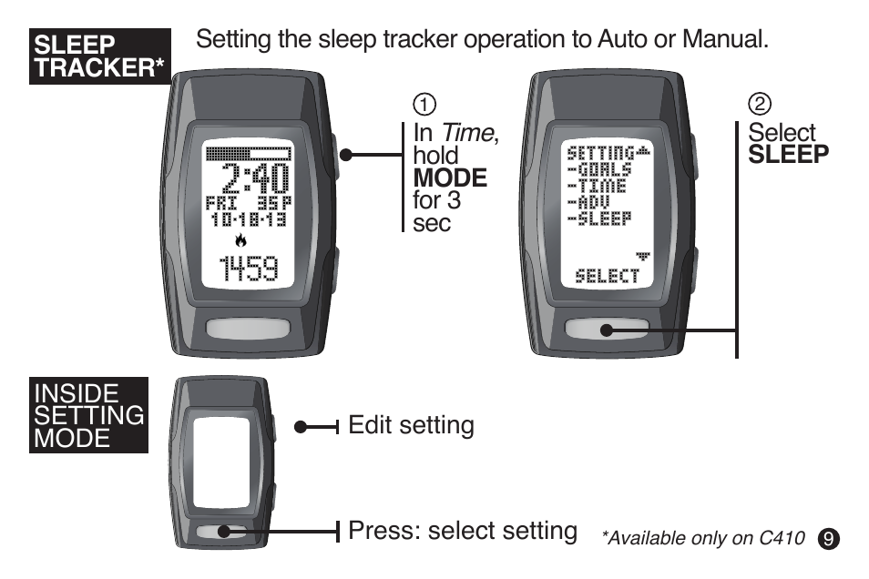 LifeTrak Zone C410 User Manual | Page 11 / 20