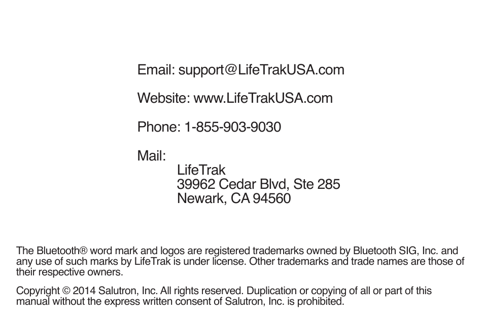 LifeTrak Zone C410 User Manual | Page 20 / 20