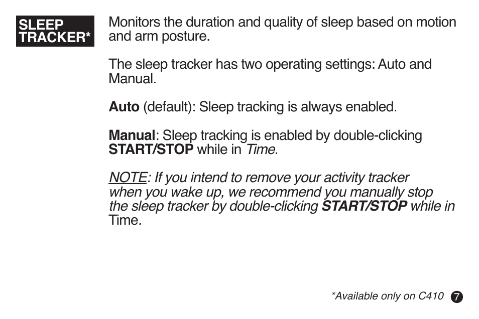 LifeTrak Zone C410 User Manual | Page 9 / 20