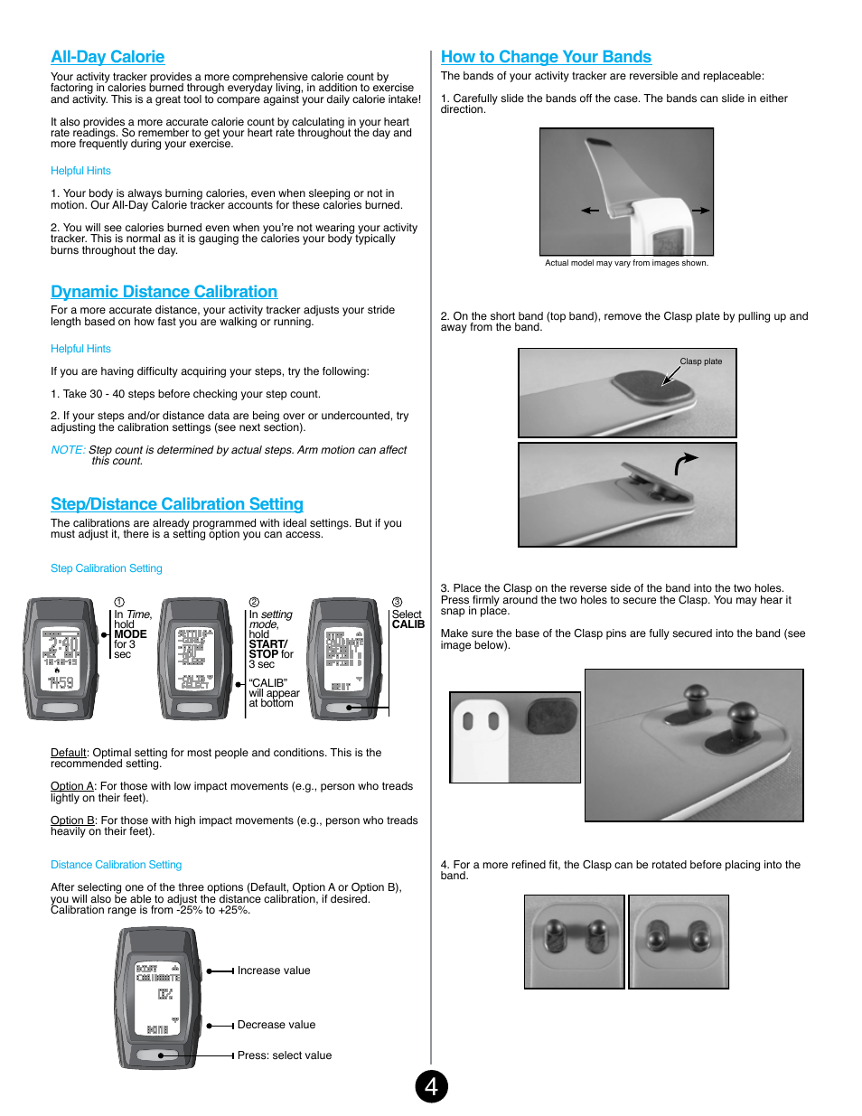 How to change your bands | LifeTrak Zone C410 User Manual | Page 6 / 8