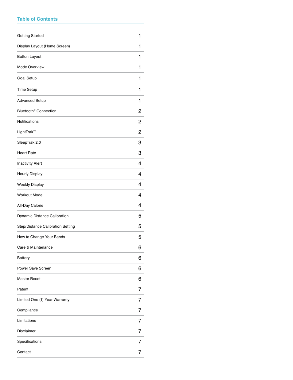 LifeTrak Brite R450 User Manual | Page 2 / 9