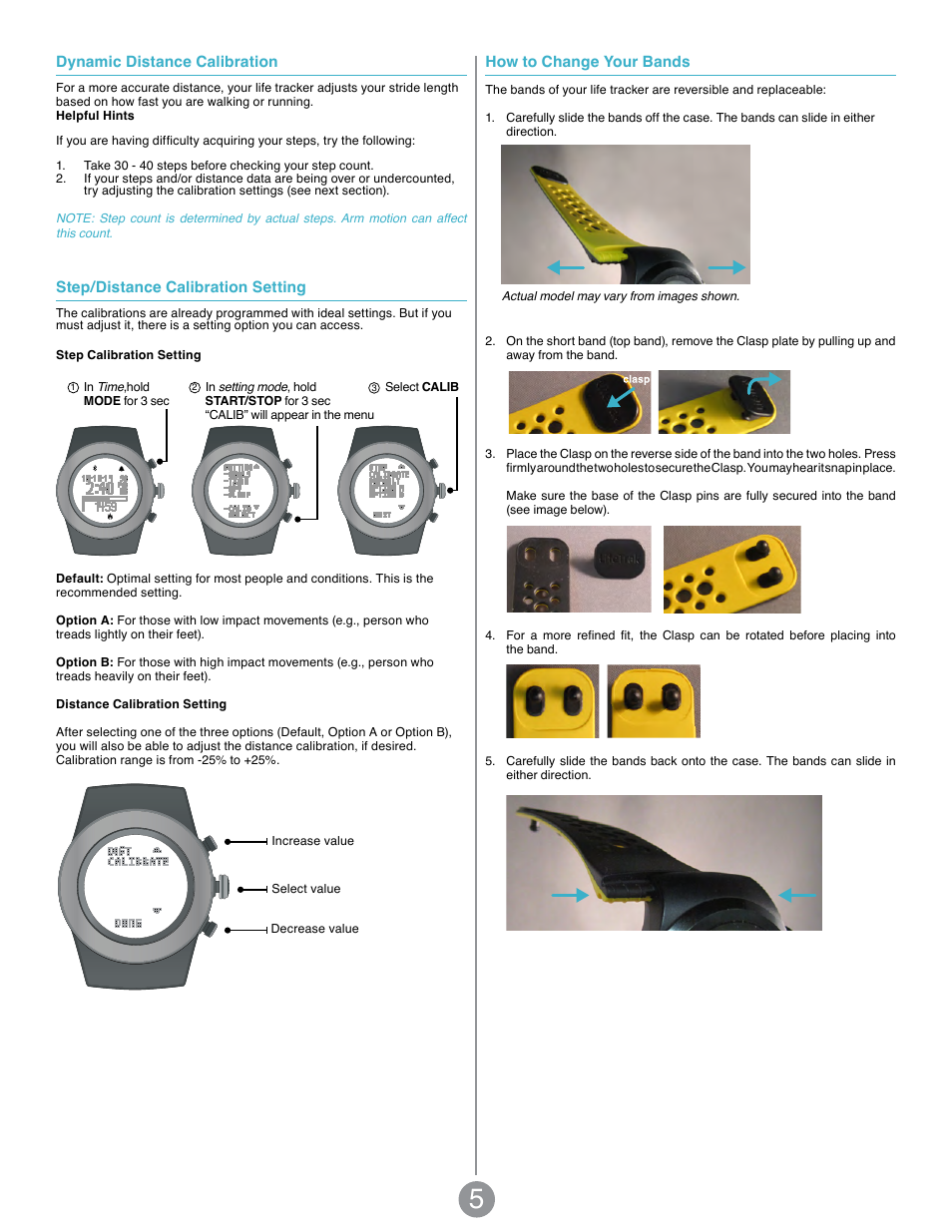 LifeTrak Brite R450 User Manual | Page 7 / 9