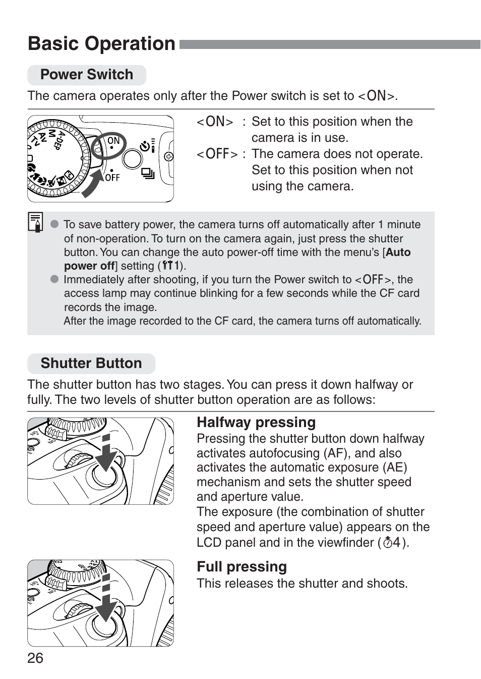 Basic operation | Canon ds6041 User Manual | Page 26 / 140