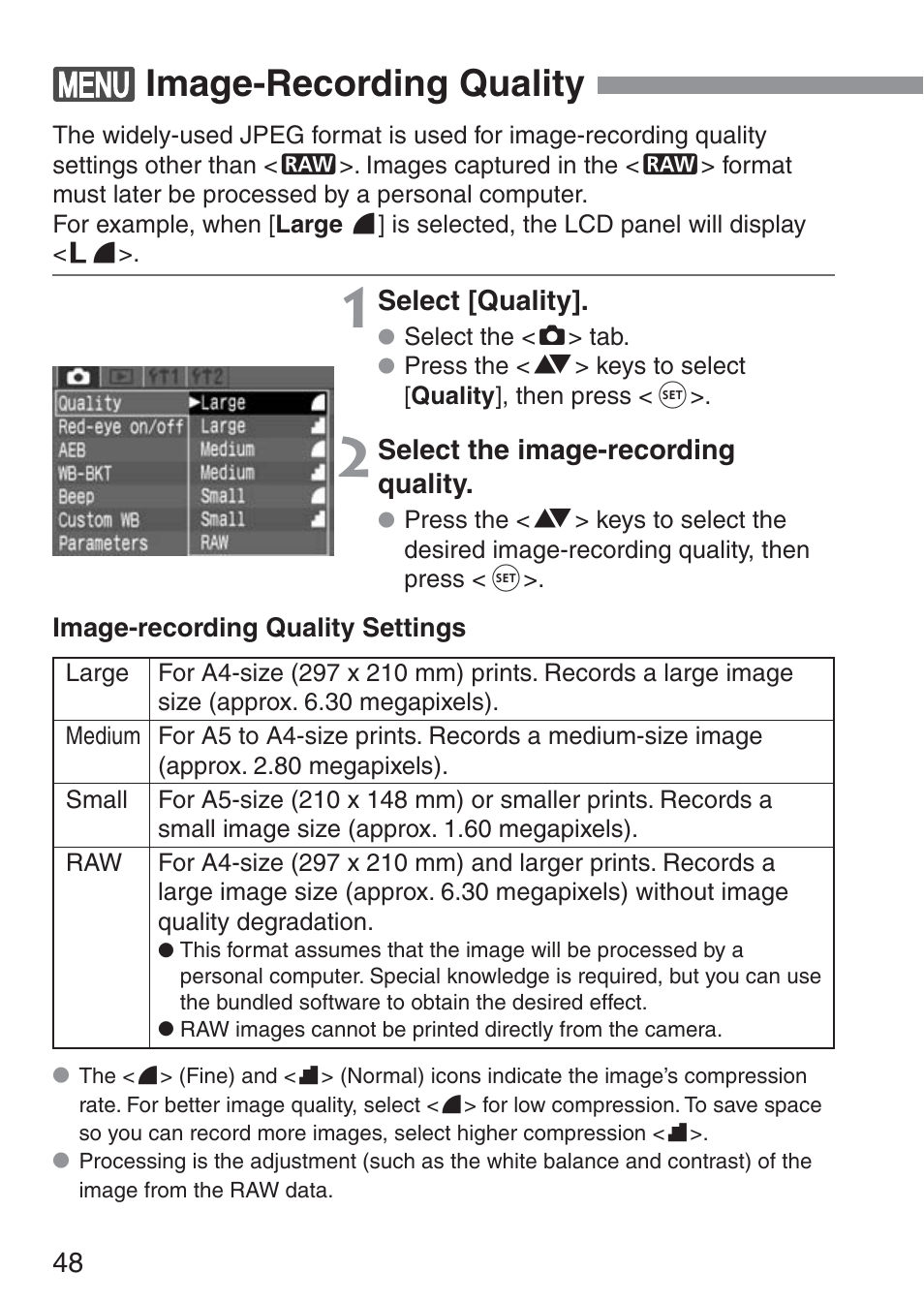 Image-recording quality | Canon ds6041 User Manual | Page 48 / 140