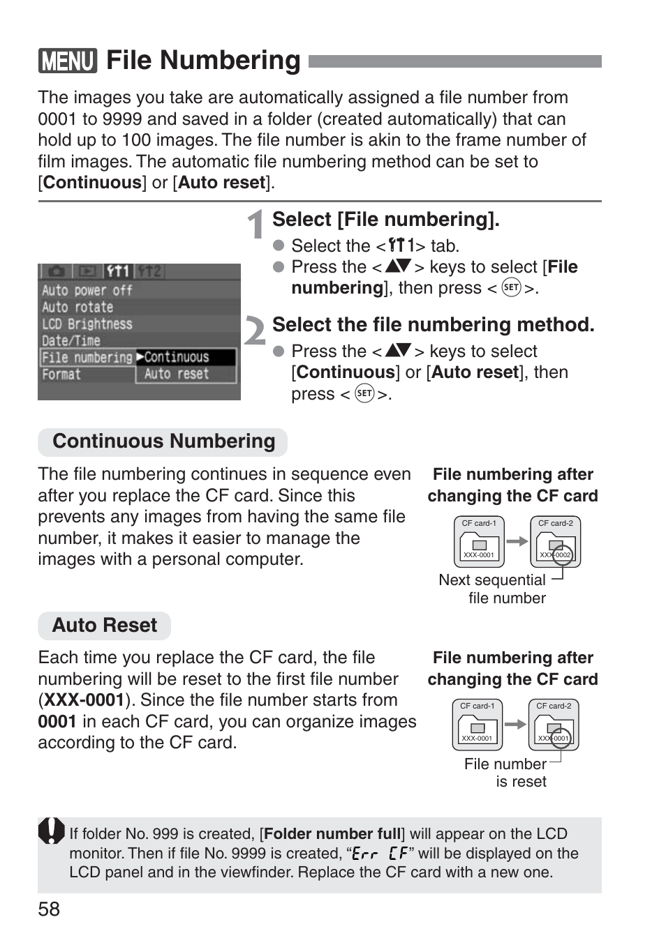 File numbering | Canon ds6041 User Manual | Page 58 / 140