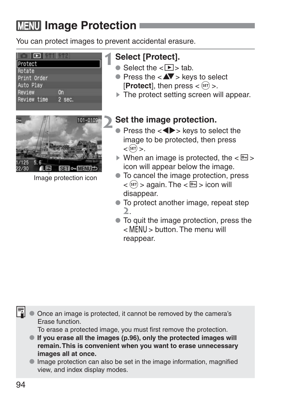 Image protection | Canon ds6041 User Manual | Page 94 / 140