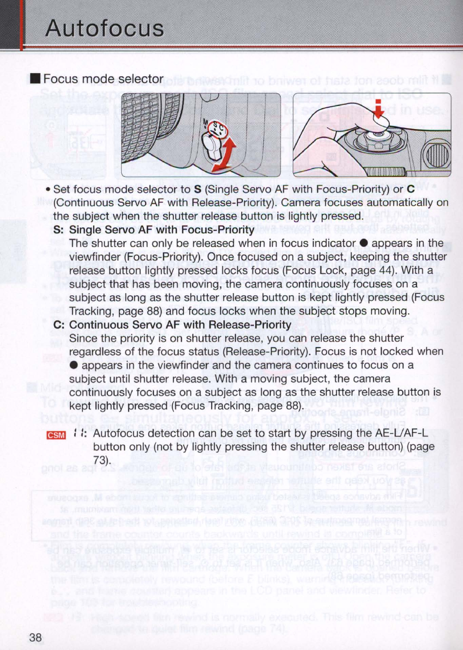 Autofocus | Nikon N80 User Manual | Page 38 / 116