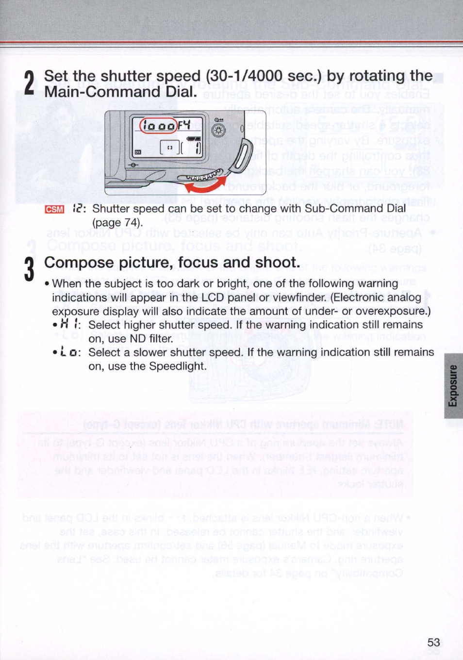 Compose picture, focus and shoot | Nikon N80 User Manual | Page 53 / 116