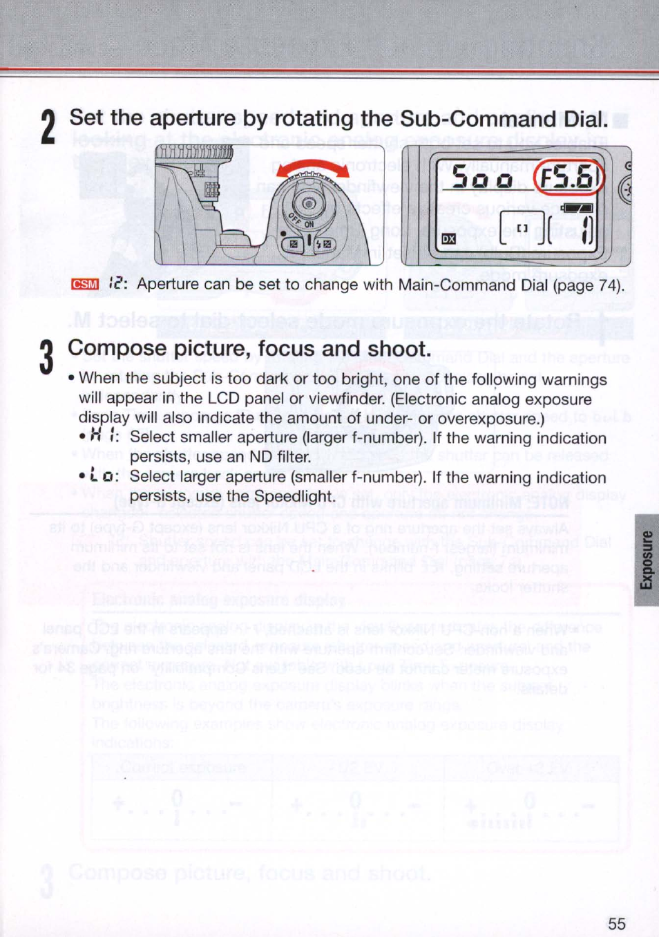 Compose picture, focus and shoot | Nikon N80 User Manual | Page 55 / 116