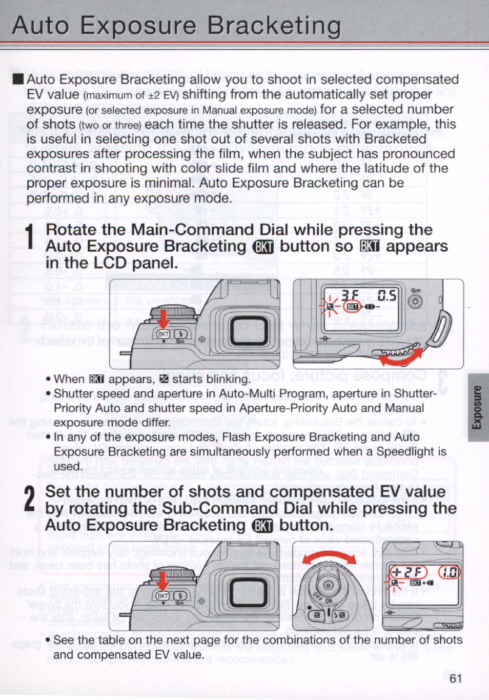 Auto exposure bracketing | Nikon N80 User Manual | Page 61 / 116