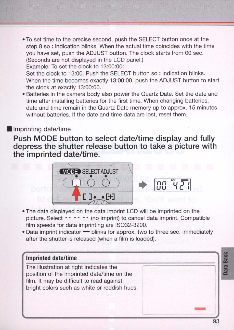 Imprinted date/time | Nikon N80 User Manual | Page 93 / 116