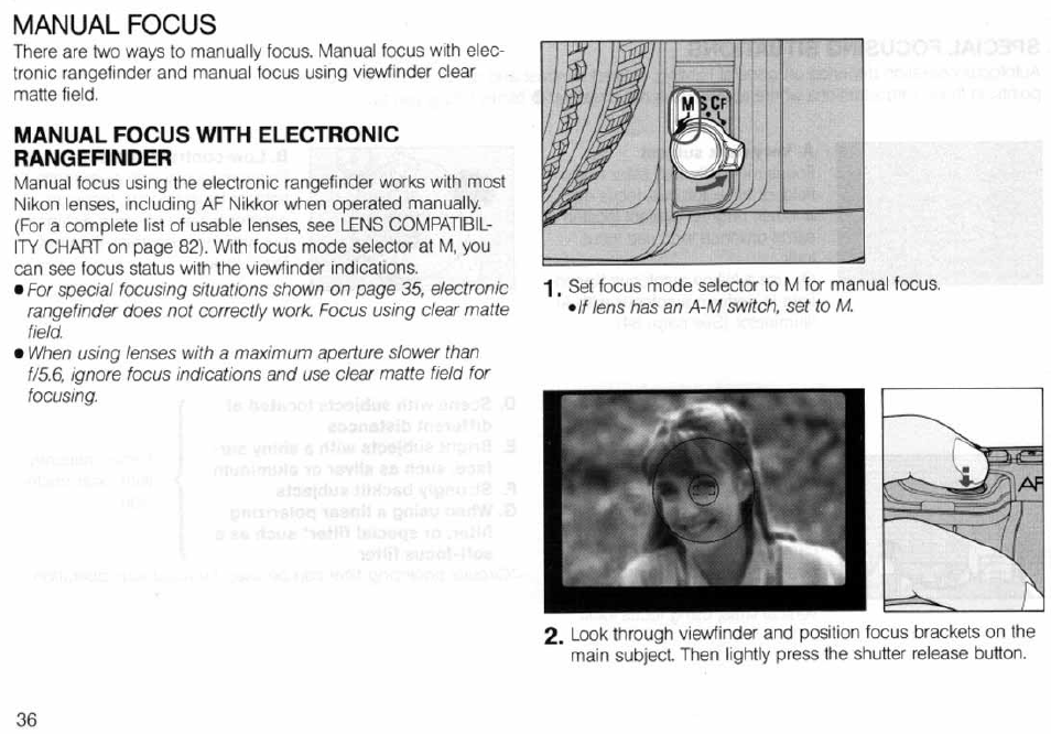 Film advance mode setting | Nikon N6006 User Manual | Page 36 / 169