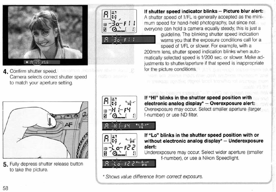 Spot metering | Nikon N6006 User Manual | Page 58 / 169