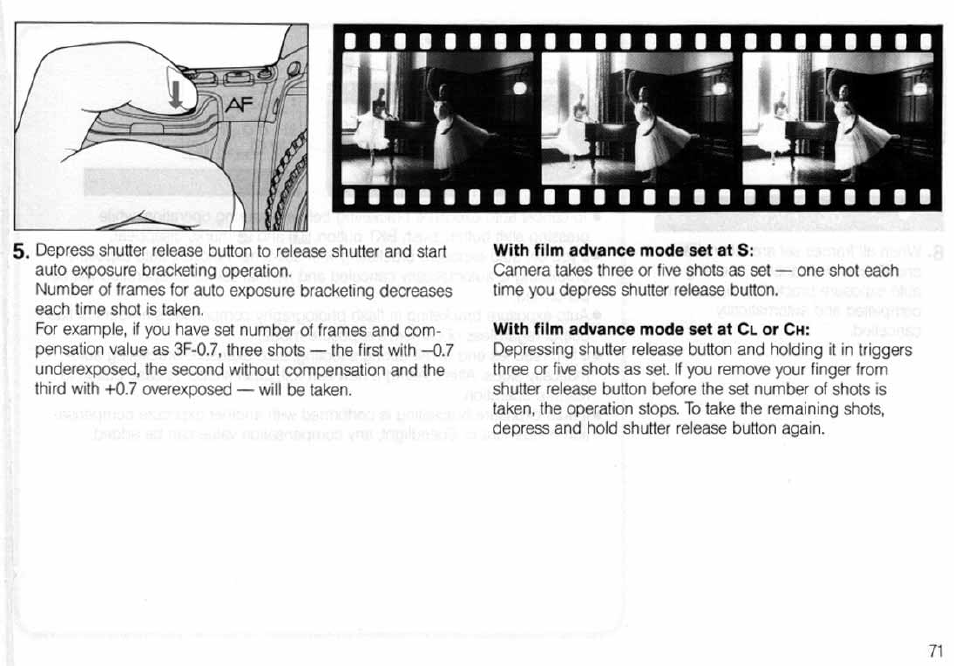 Dcposure mode setting, Exposure mode setting | Nikon N6006 User Manual | Page 71 / 169