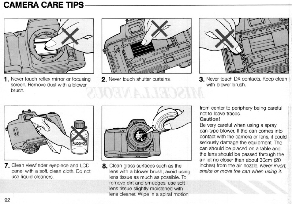 Operation in manual exposure mode | Nikon N6006 User Manual | Page 92 / 169