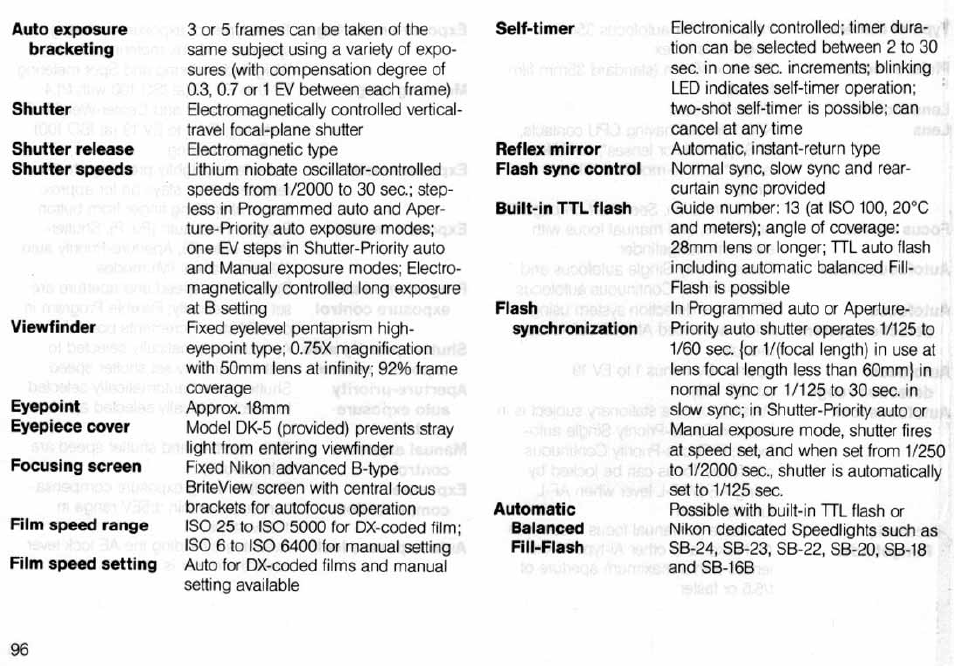 Nikon N6006 User Manual | Page 96 / 169