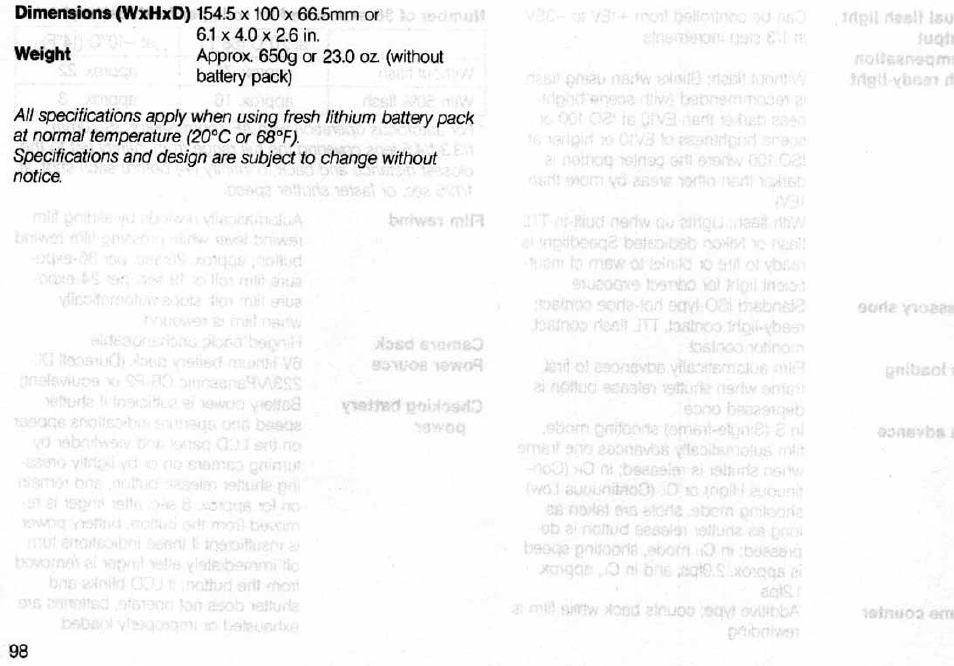 Exposure compensation | Nikon N6006 User Manual | Page 98 / 169