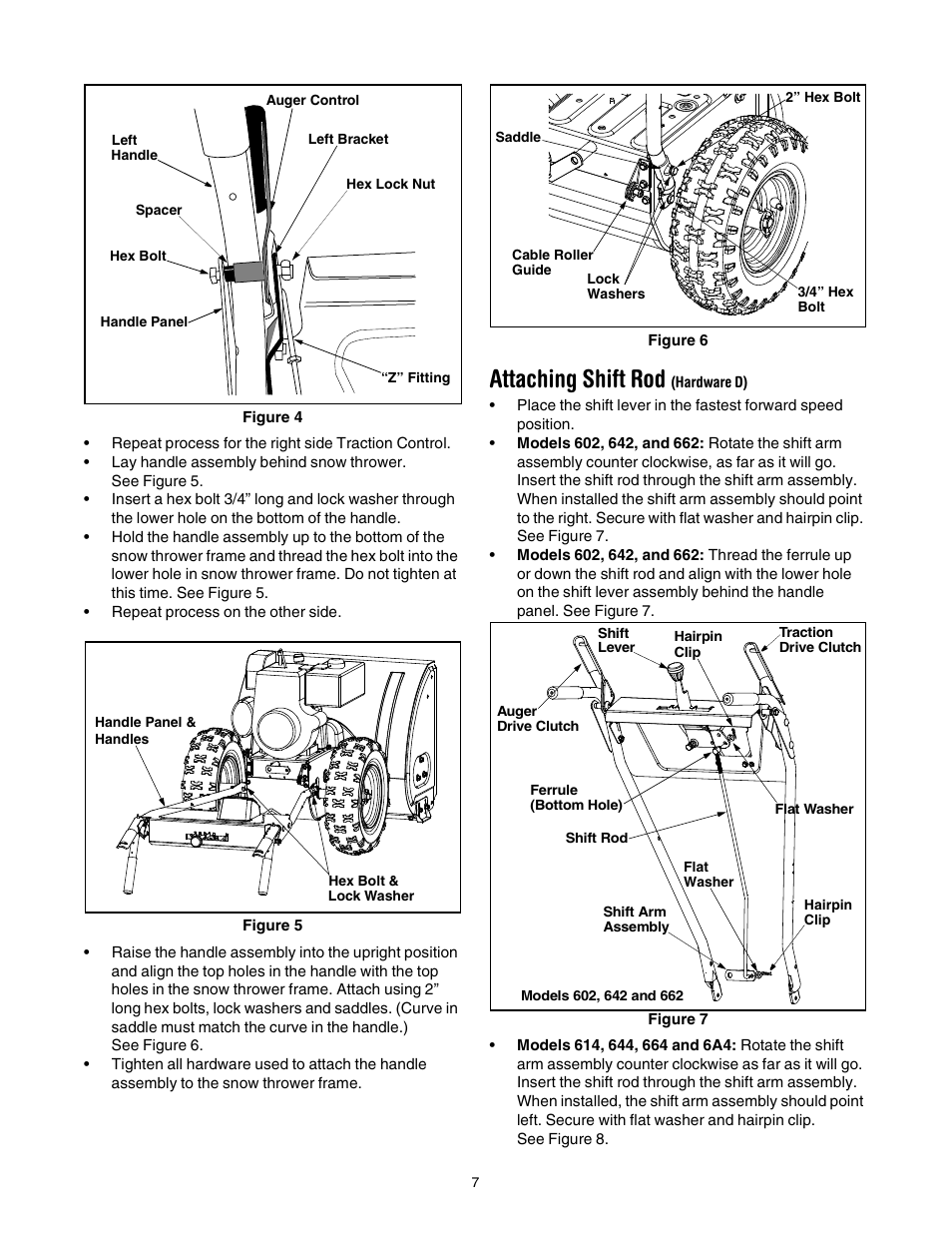 Attaching shift rod | MTD 642E User Manual | Page 7 / 32