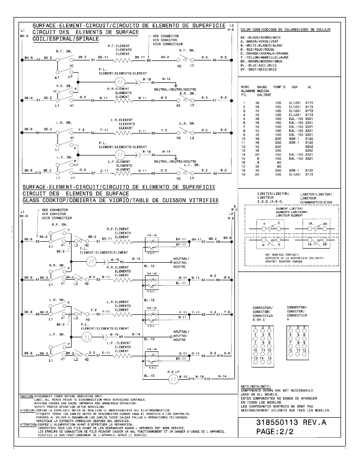 Rev. a, О о о | FRIGIDAIRE FFES3015LW User Manual | Page 2 / 2