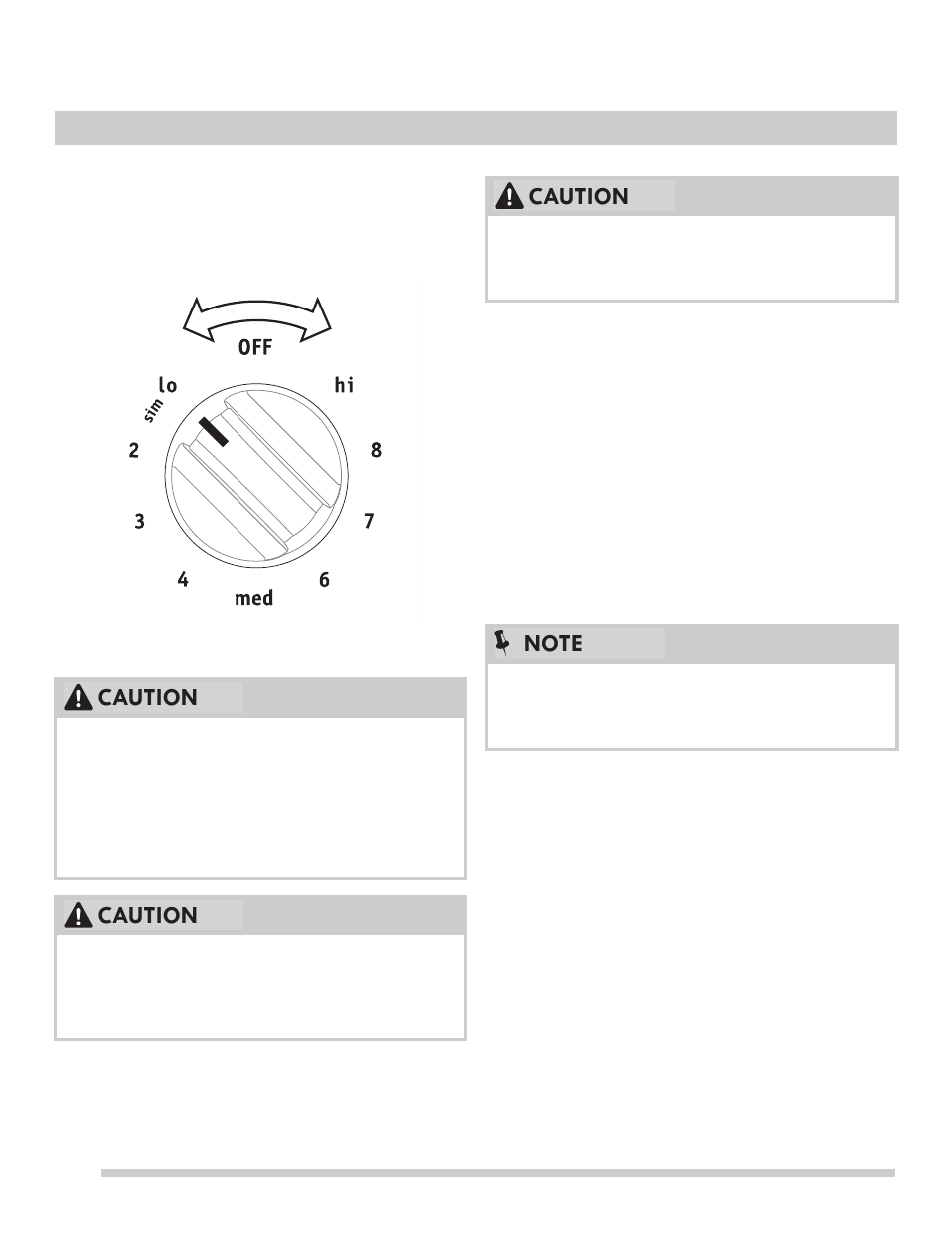 12 setting surface controls, Caution | FRIGIDAIRE FFES3025PB User Manual | Page 12 / 37