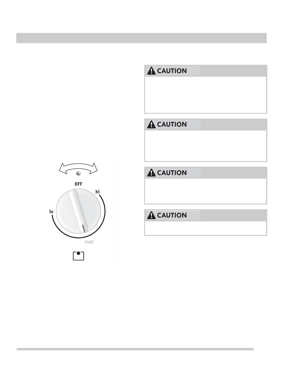 15 setting surface controls, Caution | FRIGIDAIRE FFES3025PB User Manual | Page 15 / 37