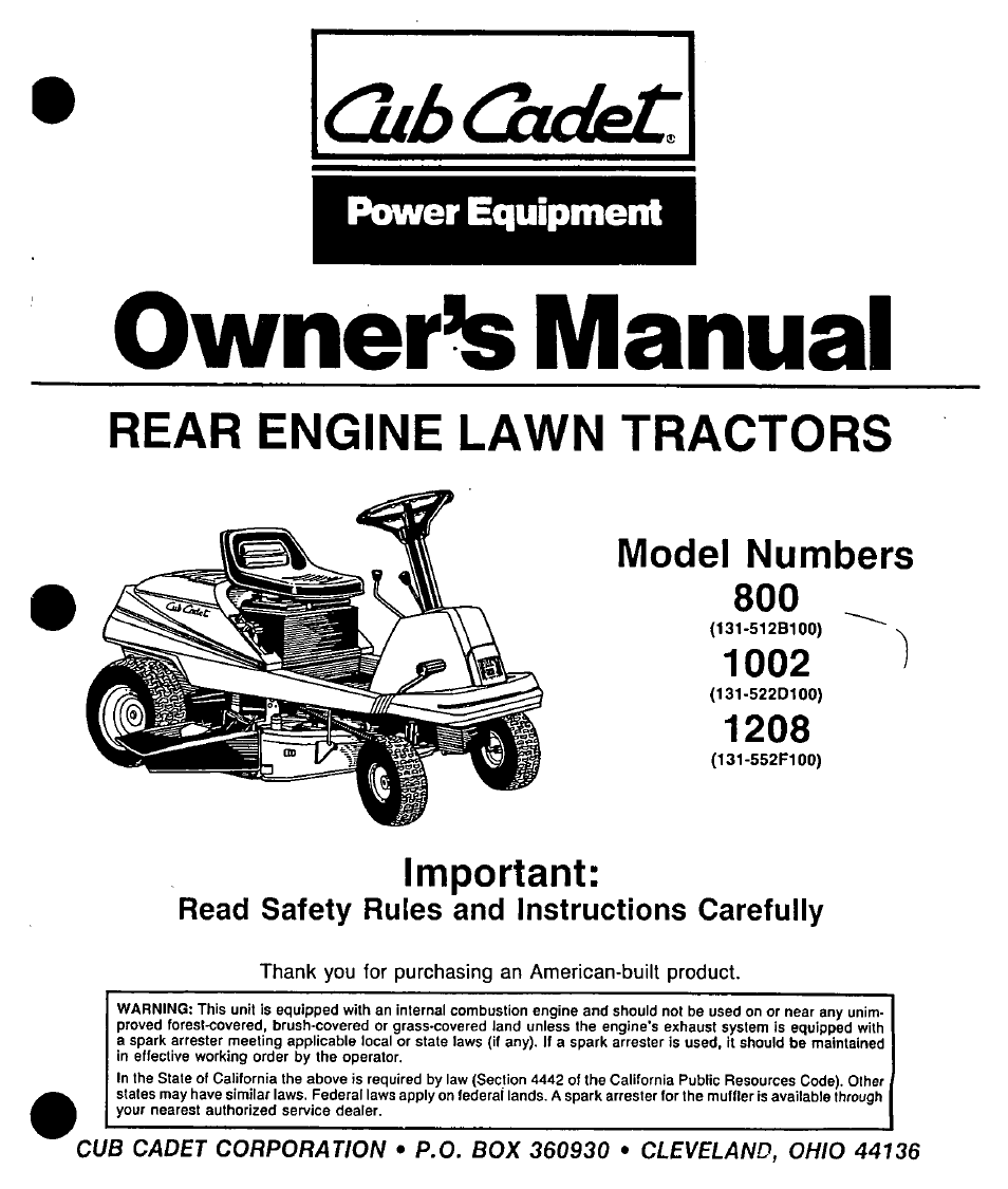 Bolens 1208 User Manual | 32 pages