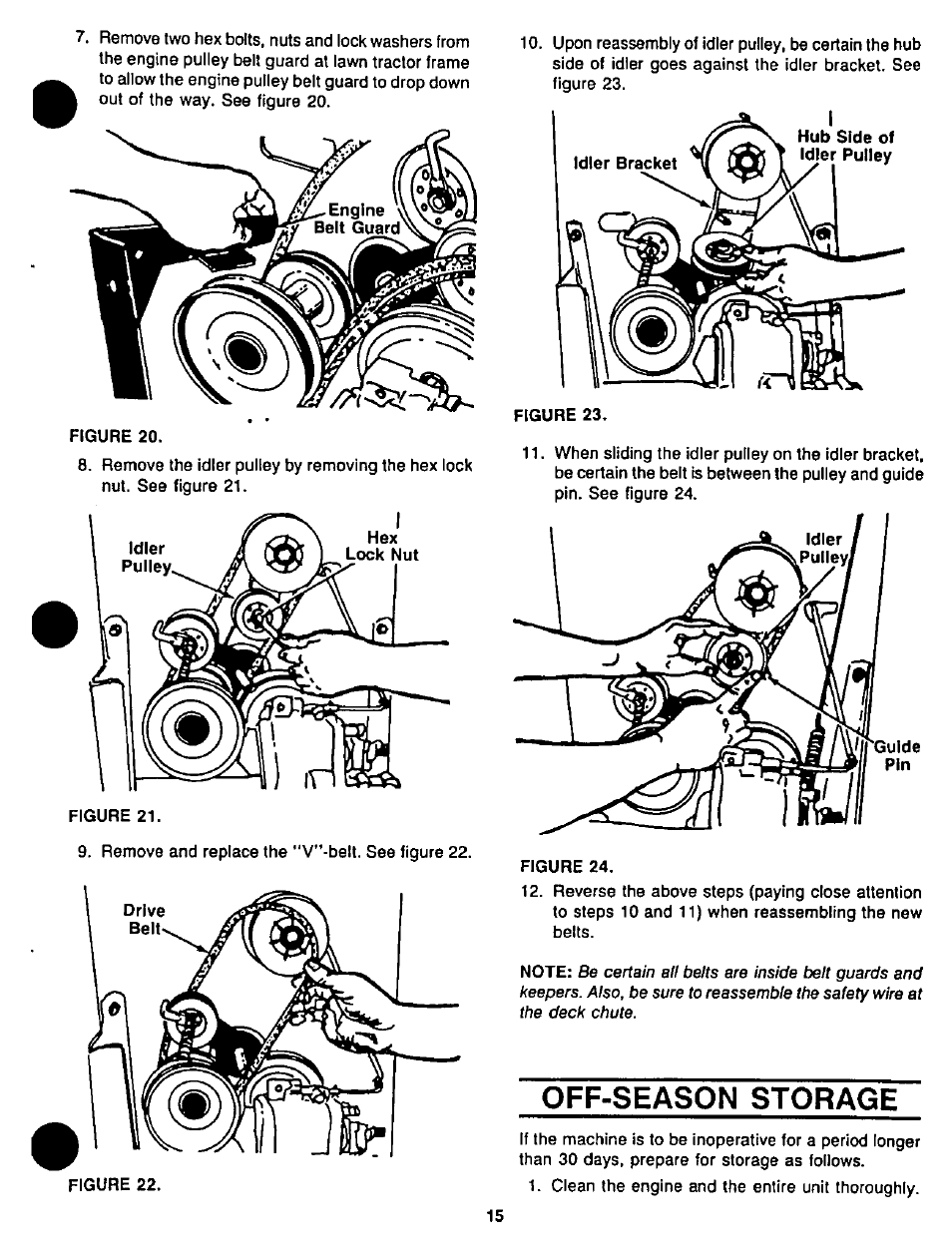 Off-season storage | Bolens 1208 User Manual | Page 15 / 32