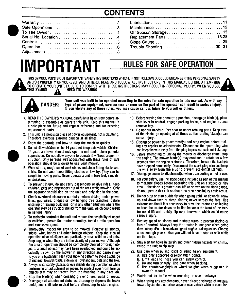 Bolens 1208 User Manual | Page 3 / 32