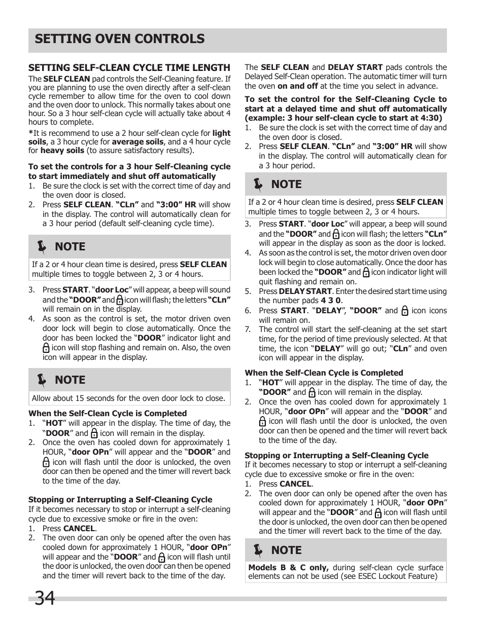 Setting oven controls | FRIGIDAIRE FGES3065KW User Manual | Page 34 / 44