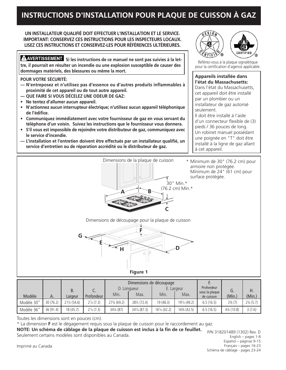 FRIGIDAIRE FFGC3613LW User Manual | Page 16 / 24