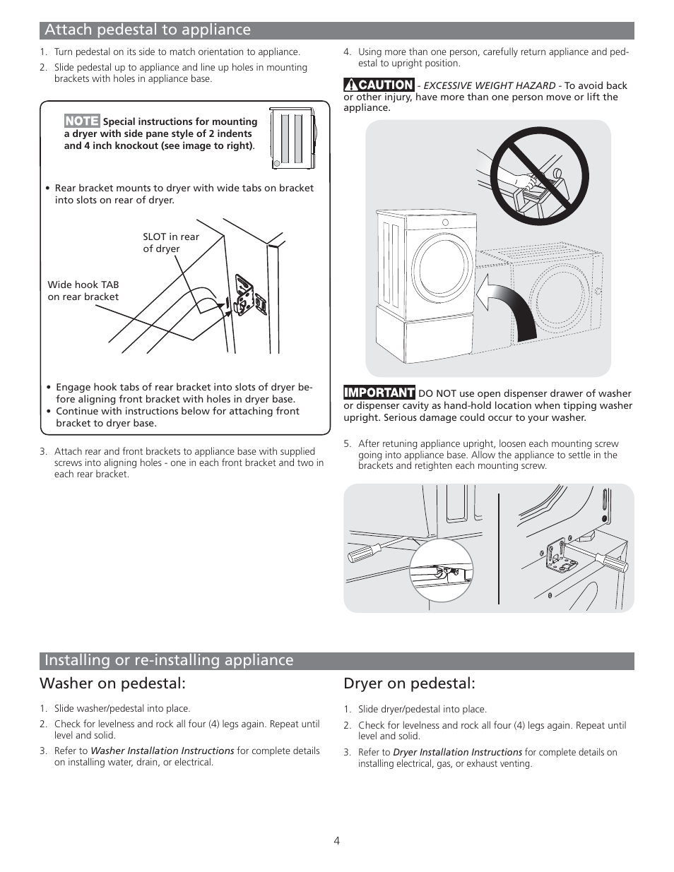 FRIGIDAIRE CFPWD15A User Manual | Page 4 / 12