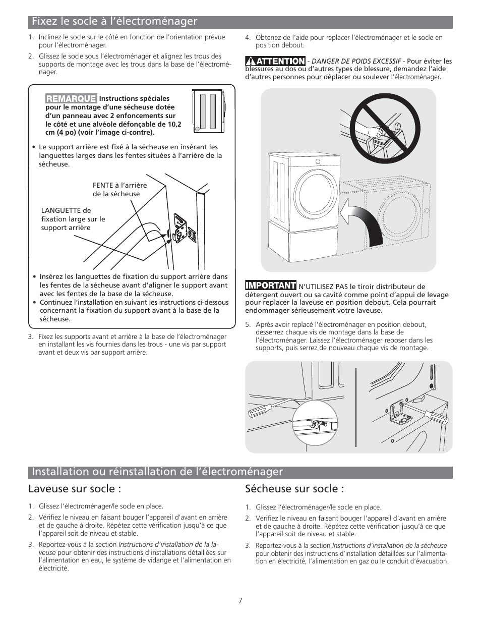 FRIGIDAIRE CFPWD15A User Manual | Page 7 / 12