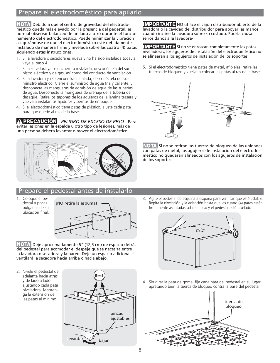 FRIGIDAIRE CFPWD15A User Manual | Page 8 / 12