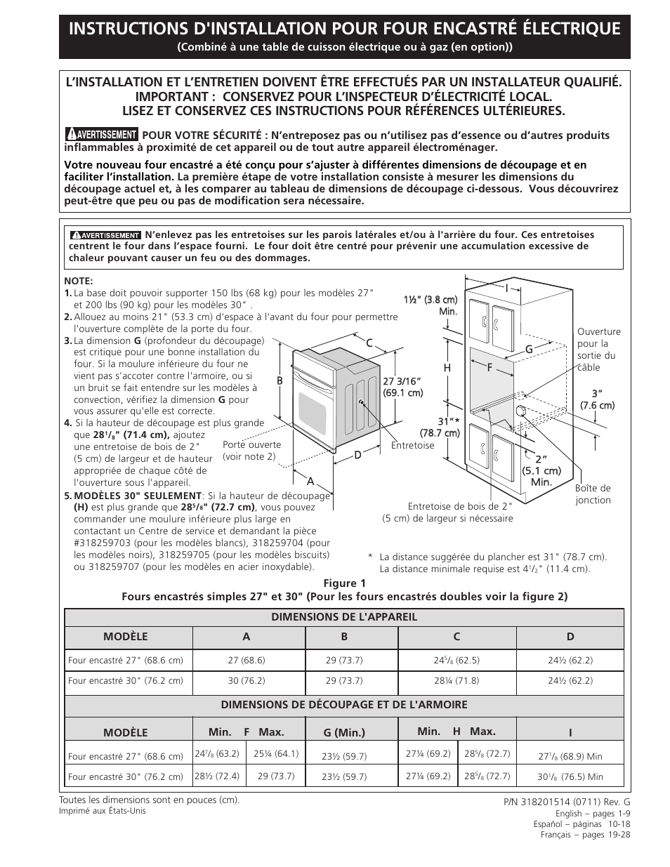 FRIGIDAIRE FFEW3025LS User Manual | Page 19 / 29