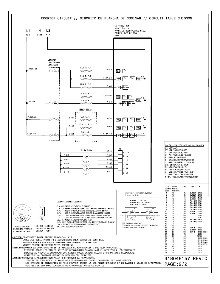 FRIGIDAIRE FGEF308TNF User Manual | Page 2 / 2