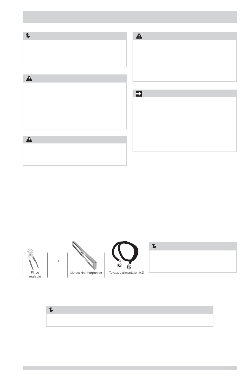 Mesures de sécurité importantes, Remarque, Avertissement | Important, Attention | FRIGIDAIRE FFTW1001PW User Manual | Page 13 / 32